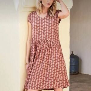 Garnet Hill Women's Summer Day Dress Orange Size 10